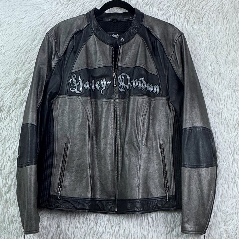 Harley-Davidson Shadow Crest Genuine Leather Motorcycle Jacket Women 2W 2009